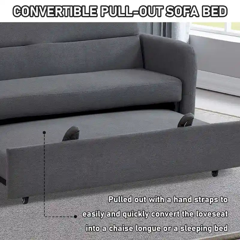 Aukfa Sofa Bed Pull Out Couch Convertible Loveseat Sleeper Sofa Couch