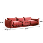 103 L-Shaped Sectional Sofa, Minimalist Chenille Modular 4-Seat Couch Sectionals with Reversible Chaise Ottoman