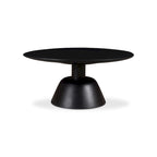 Macari Nelson Modern Solid Mango Wood Pedestal Coffee Table - 30W x 30D x 14H