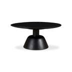 Macari Nelson Modern Solid Mango Wood Pedestal Coffee Table - 30W x 30D x 14H