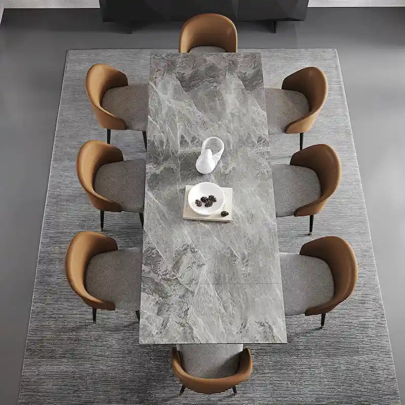 110.24 Extendable Rectangular Sintered Stone Dining Table - 78.74 to 110.24