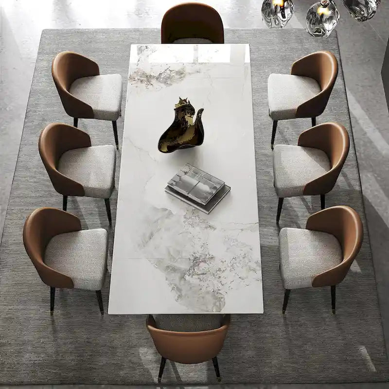 110.24 Extendable Rectangular Sintered Stone Dining Table - 78.74 to 110.24