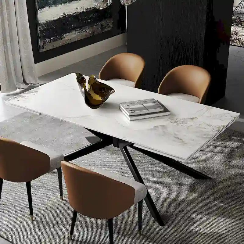 110.24 Extendable Rectangular Sintered Stone Dining Table - 78.74 to 110.24