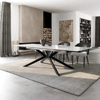 110.24 Extendable Rectangular Sintered Stone Dining Table - 78.74 to 110.24