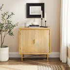 Art Leon Textured Wood Sideboard Accent Cabinet