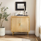 Art Leon Textured Wood Sideboard Accent Cabinet