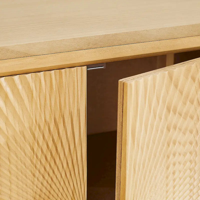 Art Leon Textured Wood Sideboard Accent Cabinet