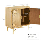 Art Leon Textured Wood Sideboard Accent Cabinet