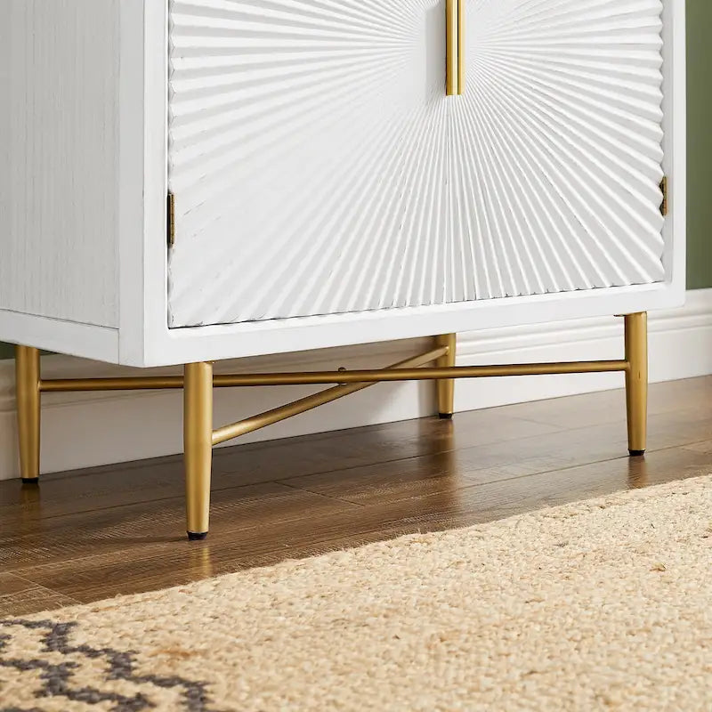 Art Leon Textured Wood Sideboard Accent Cabinet