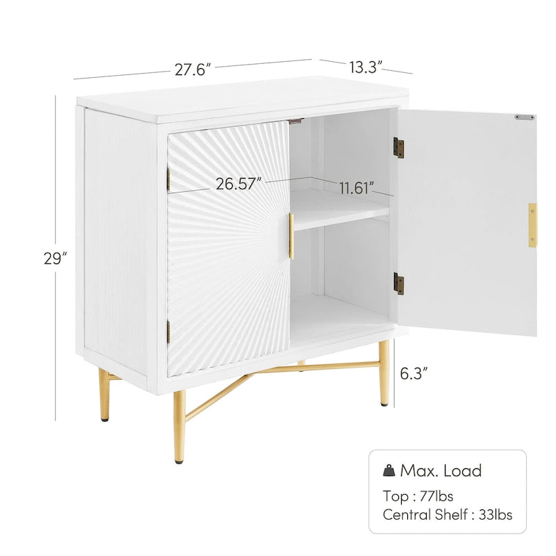 Art Leon Textured Wood Sideboard Accent Cabinet