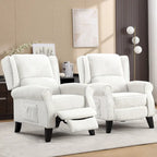 HOMYKA Manual Pushback Recliner Adjustable Accent Chair Wingback Armchair Set of 2