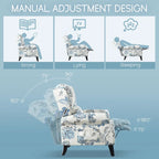 HOMYKA Manual Pushback Recliner Adjustable Accent Chair Wingback Armchair Set of 2