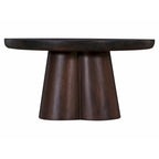 Senna 31 in. Wood Round Pedestal Coffee Table