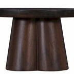 Senna 31 in. Wood Round Pedestal Coffee Table