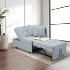 EROMMY Sleeper Sofa Chair Bed , Adjustable Backrest Pull Out Sofa Bed with Faux Linen Sofa Fabric