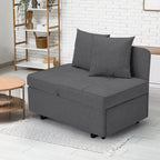 EROMMY Sleeper Sofa Chair Bed , Adjustable Backrest Pull Out Sofa Bed with Faux Linen Sofa Fabric